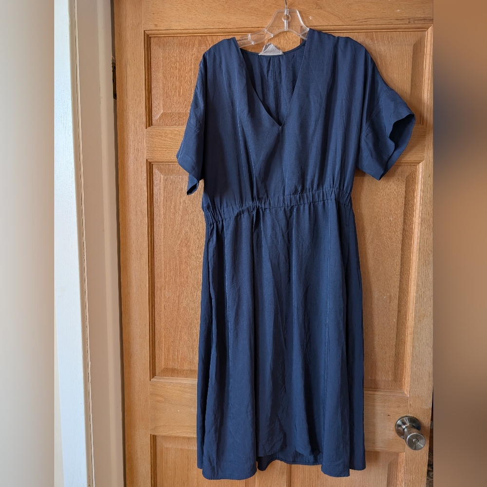 Everlane Japanese GoWeave V neck dress